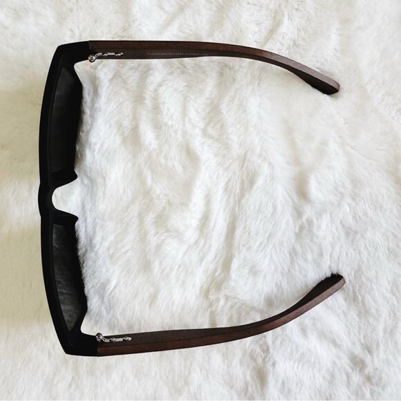 Juna Black & Dark Wood Sunglasses - Picture 6 of 11
